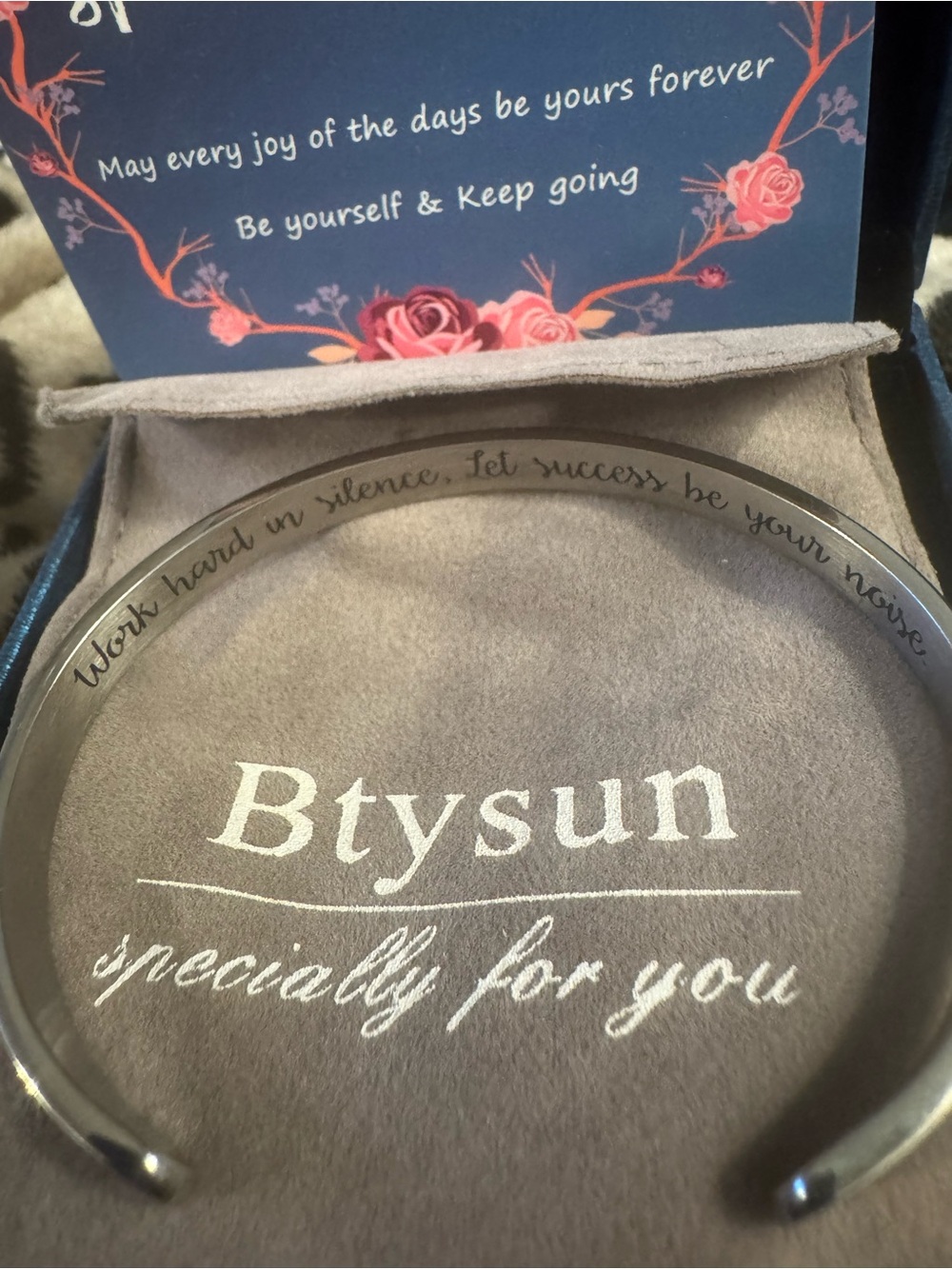 Btysun Inspirational Cuff Bracelet Bangle for Women Teen Girls